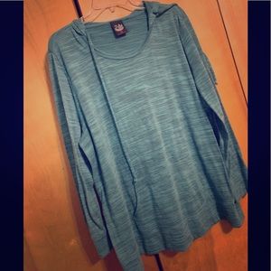 Heather green Thin-weight Hoodie